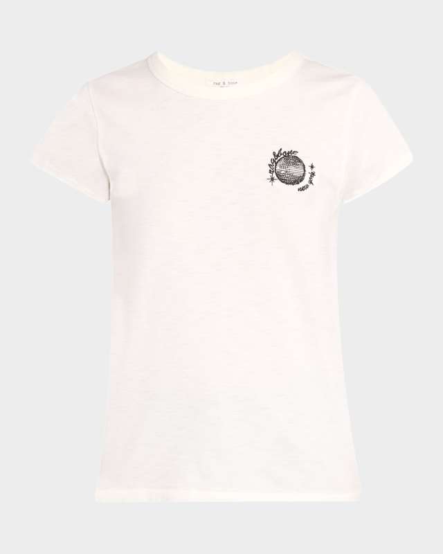 Disco Embroidered Short-Sleeve Tee